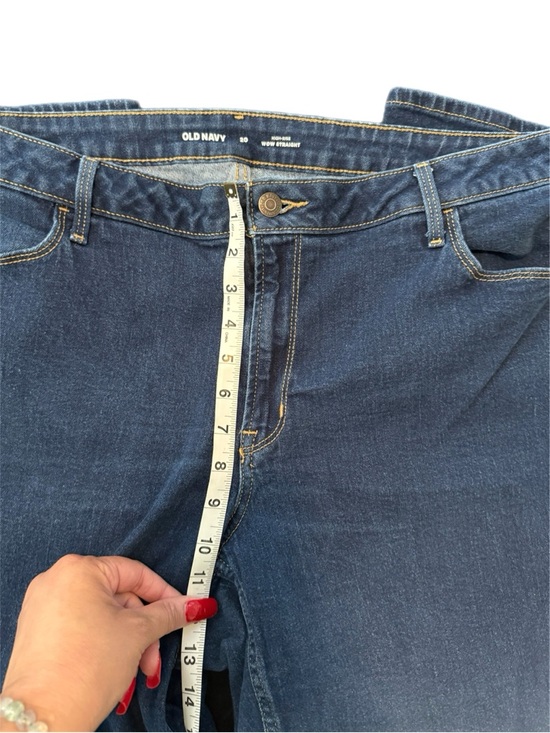 Old Navy Women’s High Rise Wow Straight Dark Wash Blue Jeans Size 20 - Picture 8 of 11